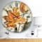 Designart 'Parrot Tulips I On Ivory Farmhouse Wall Clock